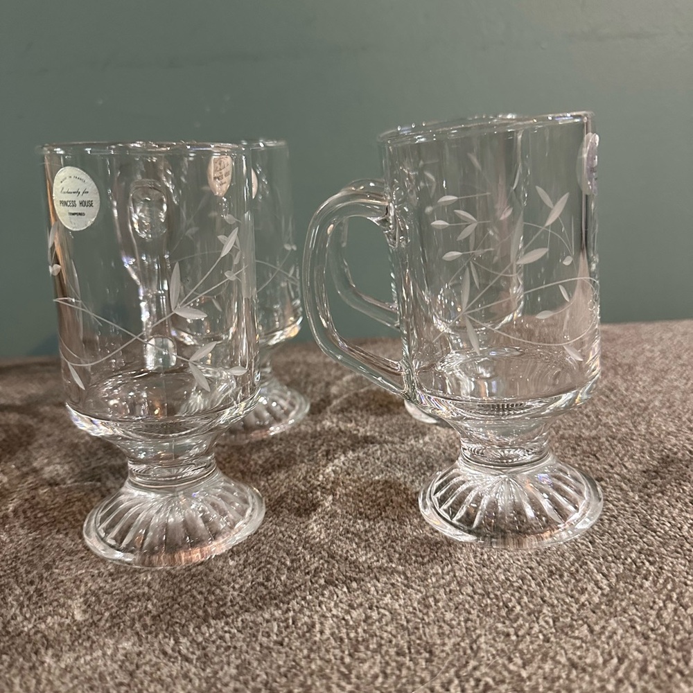 Princess House Edged hot beverage Mugs – Set of 4